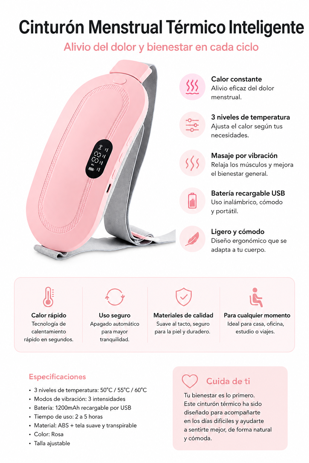 Cinturón Menstrual Térmico